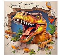 SHEGZHUC Peinture diamant dinosaure sur le mur 30 x 30 cm Peinture par numéros Dinosaure Diamond Painting Animaux Dragon Diamond Painting Art Broderie Point de Croix Images Cadeau Décoration murale