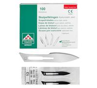 Shehadeh - Lot de 100 lames de scalpel figure 13 pour support de scalpel n° 3 - Emballage stérile individuel