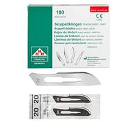 Shehadeh - Lot de 100 lames de scalpel stériles Figure 20 pour support de scalpel n° 4 - Extrêmement tranchantes