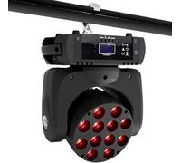 SHEHDS Lumière de tête mobile 12x12W RGBW 4in1 DJ Lumières DMX512, 9/16 canaux, Soundaktivierter Strobe-Effekt für Bühnenlichter, fêtes de Noël, boîtes de nuit, Disco, KTV, Bar