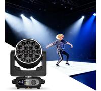 SHEHDS Nouvelle tête mobile 19x15W RGBW 4-en-1 avec effet LED Ring Wash Beam pour éclairage de scène DJ, discothèque, mariage, festival de musique 19x15w RGBW