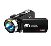 SHEHUALI Caméra vidéo, 4K Portable Digital Photography Camera 2 in1 Photo Video Record DV Travel Video Camera 18X Zoom 3'' Rotatable Screen with Flash(with 64GB Card,Standard)