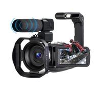 SHEHUALI Caméra vidéo, Caméra numérique 4K 48 MP 60 FPS Zoom Automatique 16X Caméscope Nouvelle caméra vidéo d'enregistrement Caméra DV Haute définition Portable(0GB,Upgraded)