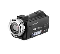 SHEHUALI Caméra vidéo, Caméra vidéo Portable V12 1080p Full HD avec Zoom numérique 16x et écran LCD Rotatif de 3 Pouces