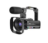 SHEHUALI Caméra vidéo, Caméscope vidéo 2,7K 36 MP avec éclairage LED, Zoom numérique 16X, écran Tactile IPS 3 Pouces, kit de vlogging