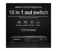 SHEHUALI Commutateur Vidéo, Commutateur 8 entrées 1 Sortie, Boucle temporisée, commutateur Automatique, 4K, 8 Ports, Adaptateur répartiteur, Extension IR(HDMI1.4 4K30Hz 16x1)