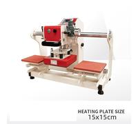 SHEHUALI Machine à Gaufrer, Presse à Chaud à Sublimation Double Position, Machine de marquage à Chaud pneumatique Automatique for imprimante de t-Shirts DIY(1515)