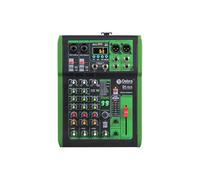SHEHUALI Table de Mixage Audio, Console de mixage DJ avec Effet numérique 99DSP Alimentation fantôme 48 V USB MP3 for Enregistrement sur PC(DI-4UX 4 Channels)