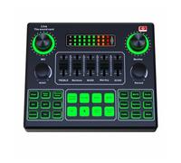 SHEHUALI Table de mixage DJ, Carte Son HD Cartes Son en Direct Mélanur Audio Externe for Enregistrement De Diffusion Maison KTV Jeu Musique Chant PC Téléphone