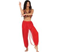 Sheik prince du désert pantalon de danse de rêve Carnaval rouge conte de fées, taille : 38 - 40 (M) Couleur : rouge