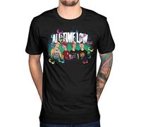 SHEIRYTOO All Time Low Sup Soutien-Gorge T-Shirt Détient It Down Glamour Kills Pas De Panique Men's Male Black XL