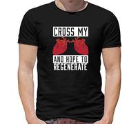 SHEIRYTOO Cross My Hearts Mens T-Shirt Regenerate Doctor Dr David Tennant Gift Black XL