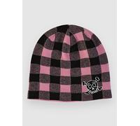 Sheisty Buffalo Plaid Reversible Skully Bonnet rose Uni