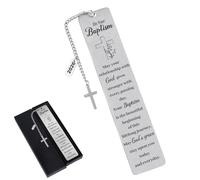Shejdgart Marque-page de baptême, cadeau de baptême chrétien 2026 pour fille, garçon, adolescent, bébé, cadeau religieux catholique, première communion, confirmation pour filleul, femme, homme, cadeau