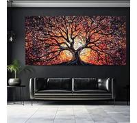 Shejyn 5D Arbre de vie Diamond Painting couleur Broderie Diamant Grand Format 90x40cm Bricolage Carré Diamond Painting Adulte Enfants Cristal Débutant Art Set pour Tableau Decoration Murale Salon