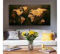 Shejyn 5D carte du monde Diamond Painting Rétro Broderie Diamant Grand Format 90x40cm Bricolage Carré Diamond Painting Adulte Enfants Cristal Débutant Art Set pour Tableau Decoration Murale Salon