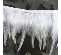 Shekyeon 1,83 m Utilisation ornementale de coq plumes Trim Robe Décoration(Blanc)