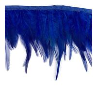Shekyeon 1,83 m Utilisation ornementale de coq plumes Trim Robe Décoration(bleu marine)