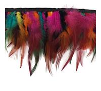 Shekyeon 1,83 m Utilisation ornementale de coq plumes Trim Robe Décoration(coloré)