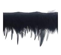 Shekyeon 1,83 m Utilisation ornementale de coq plumes Trim Robe Décoration(Noir)