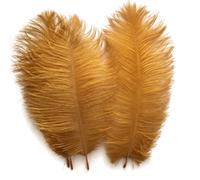 Shekyeon 25-30 cm Plumes d'autruche Décoration DIY Craft Lot de 10 - doré