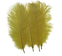 Shekyeon 25-30 cm Plumes d'autruche Décoration DIY Craft Lot de 10, Jaune