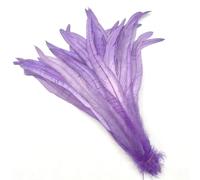 Shekyeon 30-35 cm Queue de coq plumes à utiliser pour chapeaux Costume Décoration Lot de 50 Violet Clair
