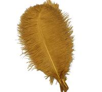Shekyeon 40-45 cm Plumes d'autruche DIY Craft Plumes Lot de 10 Doré
