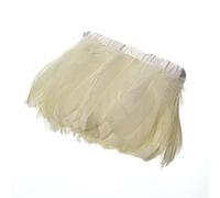 Shekyeon Frange en plumes d'oie de canard - 1,8 m (ivoire)