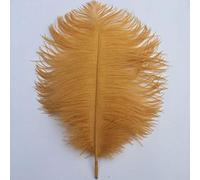 Shekyeon plumes d'autruche pour décoration de table 35-40 cm,Lot de 10(Doré)