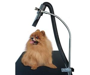 SHELANDY Table de toilettage pour Chien - Support de Tuyau pour Tuyau - Mains Libres - en Acier Inoxydable - Troisième Bras réglable avec Pince