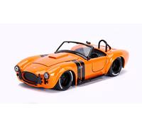 Shelby Cobra 427 S/C 1965 Orange avec rayures noires « Bigtime Muscle » 1/24 Diecast Car by Jada