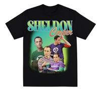 Sheldon Cooper Homage Tshirt.Mens T-Shirt 'S T Shirt Top Funny Tee Shirt Black XXL