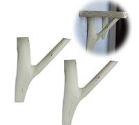 Shelf Brackets Supports D'étagère Bois Équerres Murale Triangulaires Décoratif Équerre pour Étagère, pour Salon Restaurant, 17cm, 2 Pièces