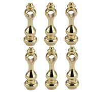 Shelf rail, 6pcs galerie rail, étagère en alliage en zinc, broches en métal robustes pour escalier, rails de galerie dorée pour étagères meubles de clôture d'armoire à vin, broches en métal pour esca
