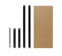 shelfplaza® 120x30 cm Black Ensemble Complet de tablettes pour étagères sans vis en Noir/Tablette en Fibre Haute densité (HDF) / tablettes supplémentaires pour étagères à Charge Lourde