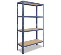 shelfplaza® 180x40x45cm Home Étagère Charge Lourde Bleu/Etagere Metallique 4 Niveaux / 175kg capacité Charge/Etagere en Metal, étagères de Rangement & Etagere Rangement Garage Acier
