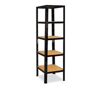 shelfplaza® 180x50x50cm Black Étagère Charge Lourde/Meuble Etagere Noir Metal avec 5 Niveaux/capacité Charge 175kg / Meuble Etagere Metal Noir comme étagère Rangement ou étagère Garage