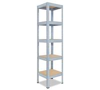 shelfplaza® 180x60x60cm Pro Étagère Charge Lourde galvanisé/Etagere Metal 5 Plateaux/capacité d' étagere métallique 200kg / Meuble Etagere Rangement Garage/etageres Rangement Atelier