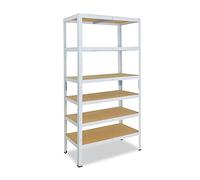 shelfplaza® 180x70x30cm Home Étagère Charge Lourde Blanc/Etagere Metallique 6 Niveaux / 145kg capacité Charge/Etagere en Metal, étagères de Rangement & Etagere Rangement Garage Acier