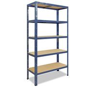 shelfplaza® 180x90x50cm Home Étagère Charge Lourde Bleu/Etagere Metallique 5 Niveaux / 175kg capacité Charge/Etagere en Metal, étagères de Rangement & Etagere Rangement Garage Acier