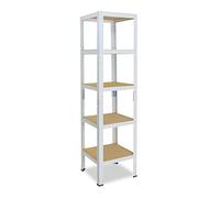 shelfplaza® 200x60x60cm Home Étagère Charge Lourde Blanc/Etagere Metallique 5 Niveaux / 175kg capacité Charge/Etagere en Metal, étagères de Rangement & Etagere Rangement Garage Acier