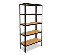 shelfplaza® 200x90x50cm Black Étagère Charge Lourde/Meuble Etagere Noir Metal avec 5 Niveaux/capacité Charge 175kg / Meuble Etagere Metal Noir comme étagère Rangement ou étagère Garage