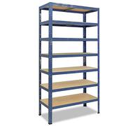 shelfplaza® 230x120x60cm Home Étagère Charge Lourde Bleu/Etagere Metallique 7 Niveaux / 125kg capacité Charge/Etagere en Metal, étagères de Rangement & Etagere Rangement Garage Acier