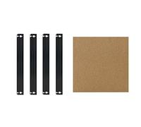 shelfplaza® 50x50 cm Black Ensemble Complet de tablettes pour étagères sans vis en Noir/Tablette en Fibre Haute densité (HDF) / tablettes supplémentaires pour étagères à Charge Lourde