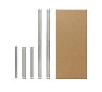 shelfplaza® 60x30 cm Home Ensemble Complet de tablettes pour étagères sans vis en galvanisé/Tablette en Fibre Haute densité (HDF) / tablettes supplémentaires pour étagères à Charge Lourde