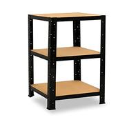 shelfplaza® 90x40x40cm Black Étagère Charge Lourde/Meuble Etagere Noir Metal avec 3 Niveaux/capacité Charge 175kg / Meuble Etagere Metal Noir comme étagère Rangement ou étagère Garage