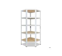 shelfplaza HOME 180x60x30 cm Étagère d'angle en blanc avec 5 étagères