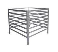 shelfplaza® Home Composteur 1000l galvanisé/Composteur Jardin 100x100x100 cm/métallique composteur de Jardin 1000l capacité comme bacs à Compost de Jardin pour composts et déchets de Jardin