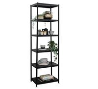 shelfr Étagère en métal, design industriel, noire, debout, 61 x 41 x 210 cm, à 6 niveaux, pour charges lourdes, pour le salon, la cuisine, la salle de bain, la bibliothèque, séparateur de pièce, en